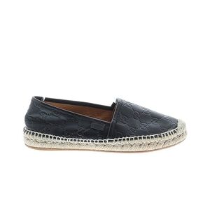 GUCCI Black Espadrille Slip-On Shoes